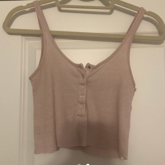 Pink Brandy Melville cropped tank top - Picture 2 of 2
